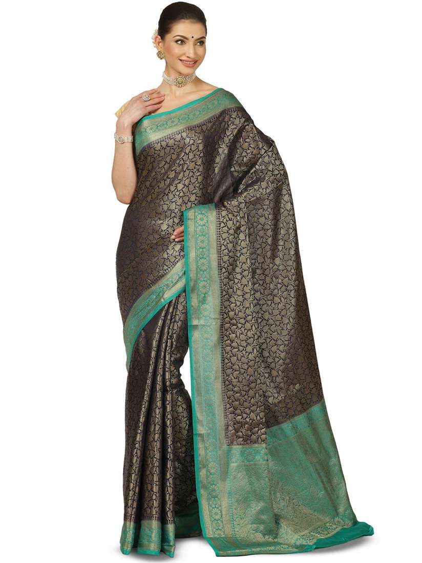 Buy PTIEPL Banarasi Silk Works Floral Zari Banarasi Saree Sarees for Women 26839170 Myntra