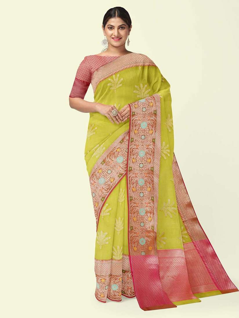 Banarasi silk saree myntra discount
