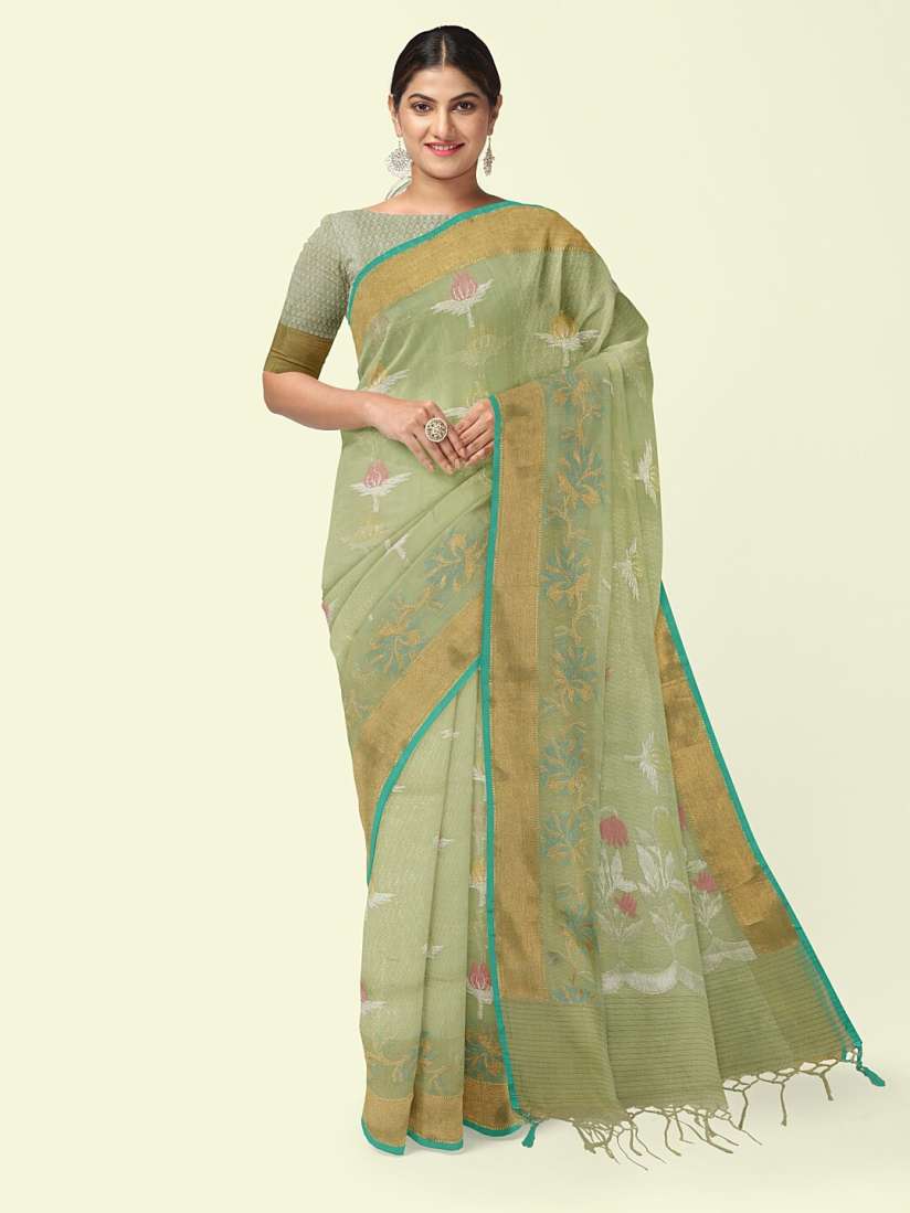 Buy PTIEPL Banarasi Silk Works Floral Zari Banarasi Saree Sarees for Women 26839450 Myntra