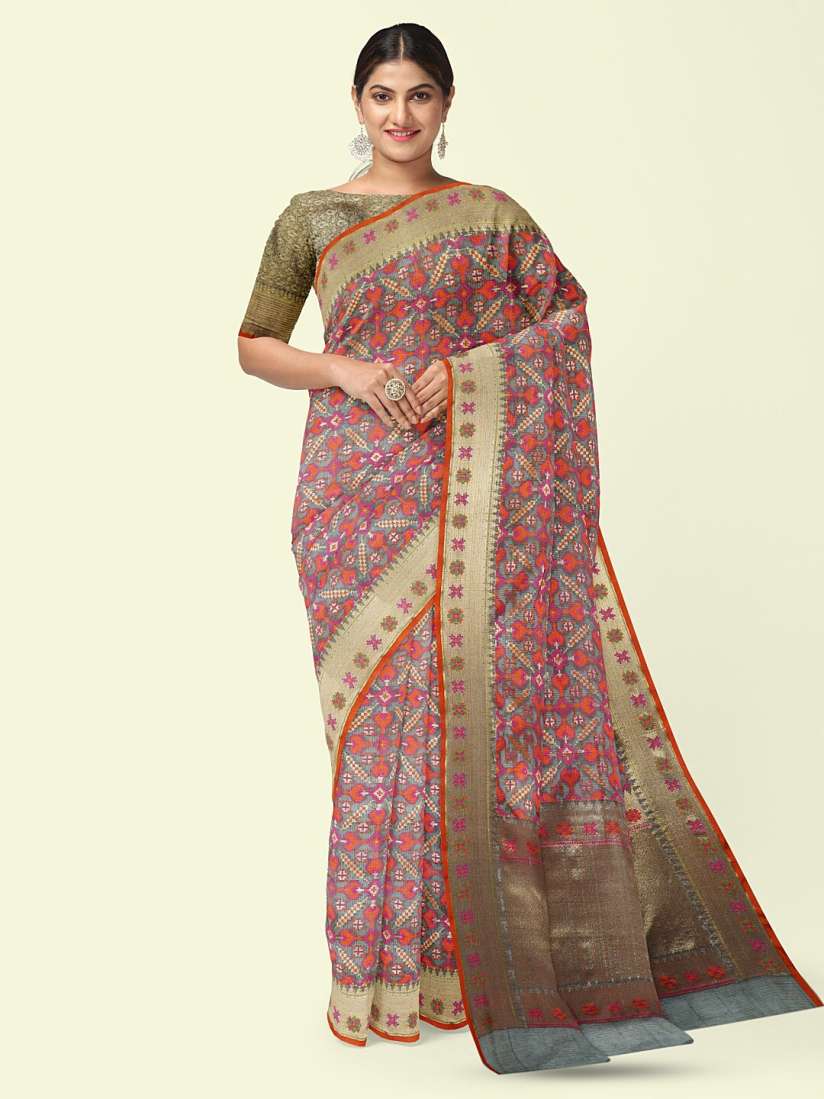 Buy PTIEPL Banarasi Silk Works Woven Design Zari Banarasi Saree Sarees for Women 26839580 Myntra