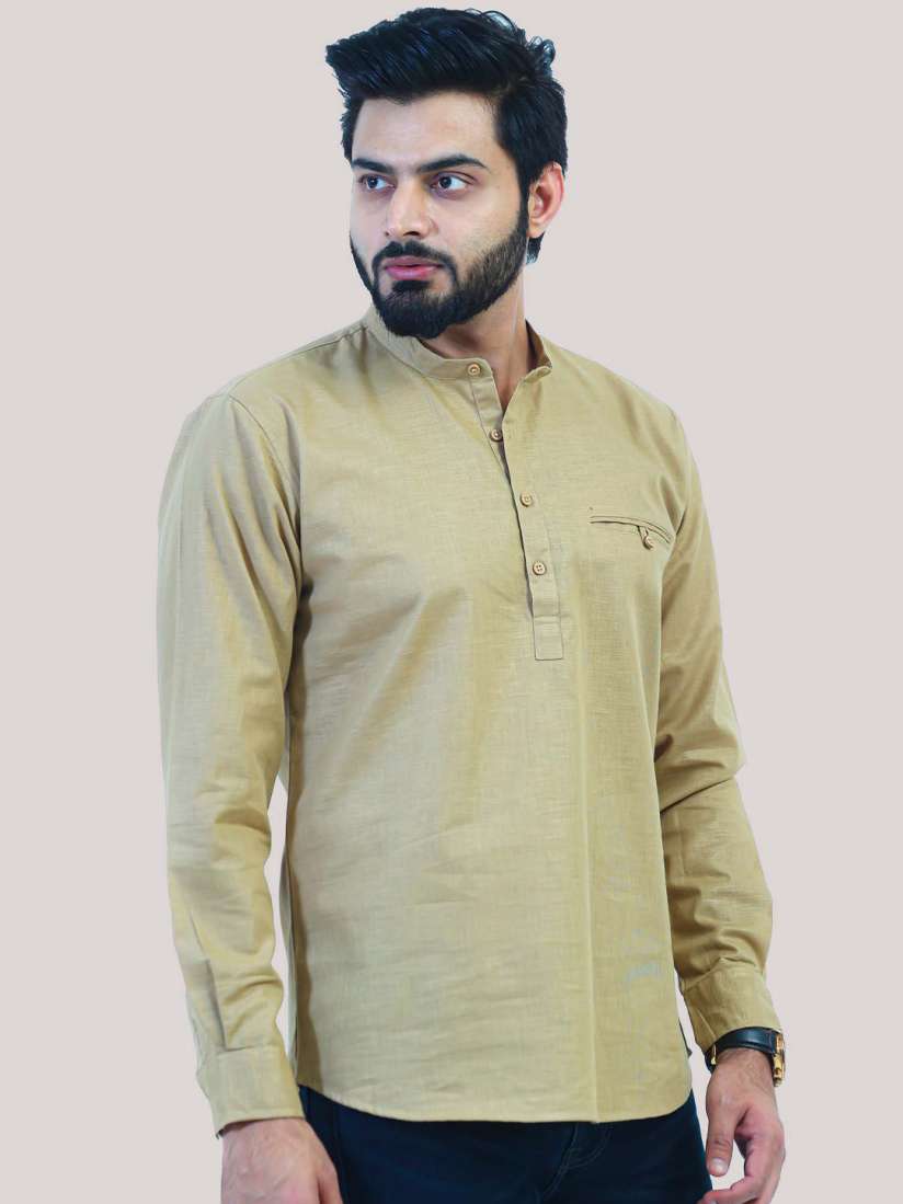 Buy BLUEBIRD Cotton Shirt Collar Straight Kurta Kurtas for Men 26842432 Myntra