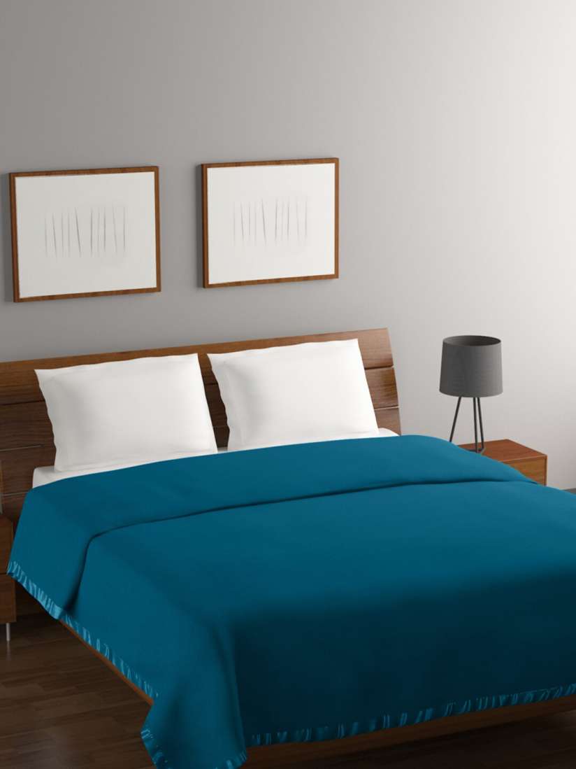 Buy BOMBAY DYEING All Season Teal AC Room 246 GSM Double Bed Blanket Blankets Quilts and Dohars for Unisex 26842900 Myntra