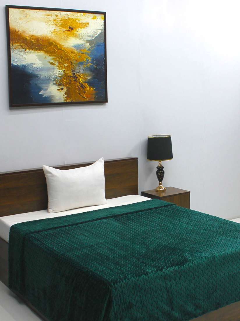 Buy BOMBAY DYEING Fidilis Navy Blue White Geometric AC Room 290 GSM Single Bed Blanket Blankets Quilts and Dohars for Unisex 26849808 Myntra
