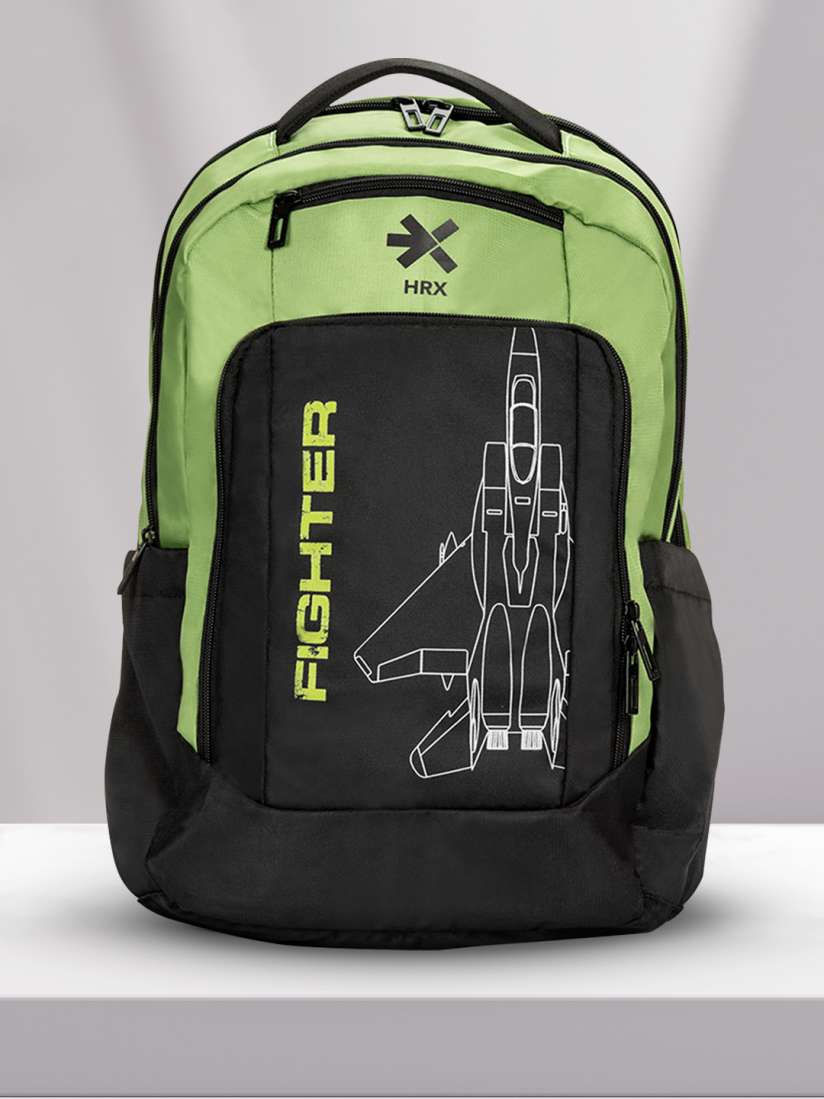 Buy HRX by Hrithik Roshan Unisex Green Black Brand Logo Backpack Laptop Up to 16 inch Backpacks for Unisex 26855528 Myntra