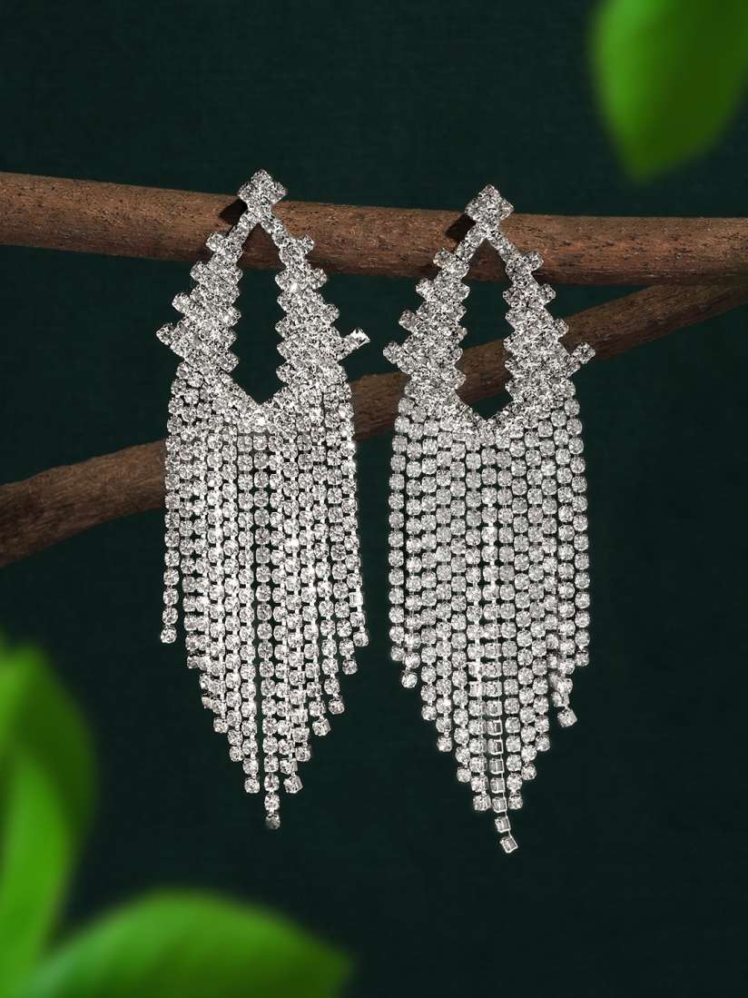 Zaveri pearls earrings myntra 2025