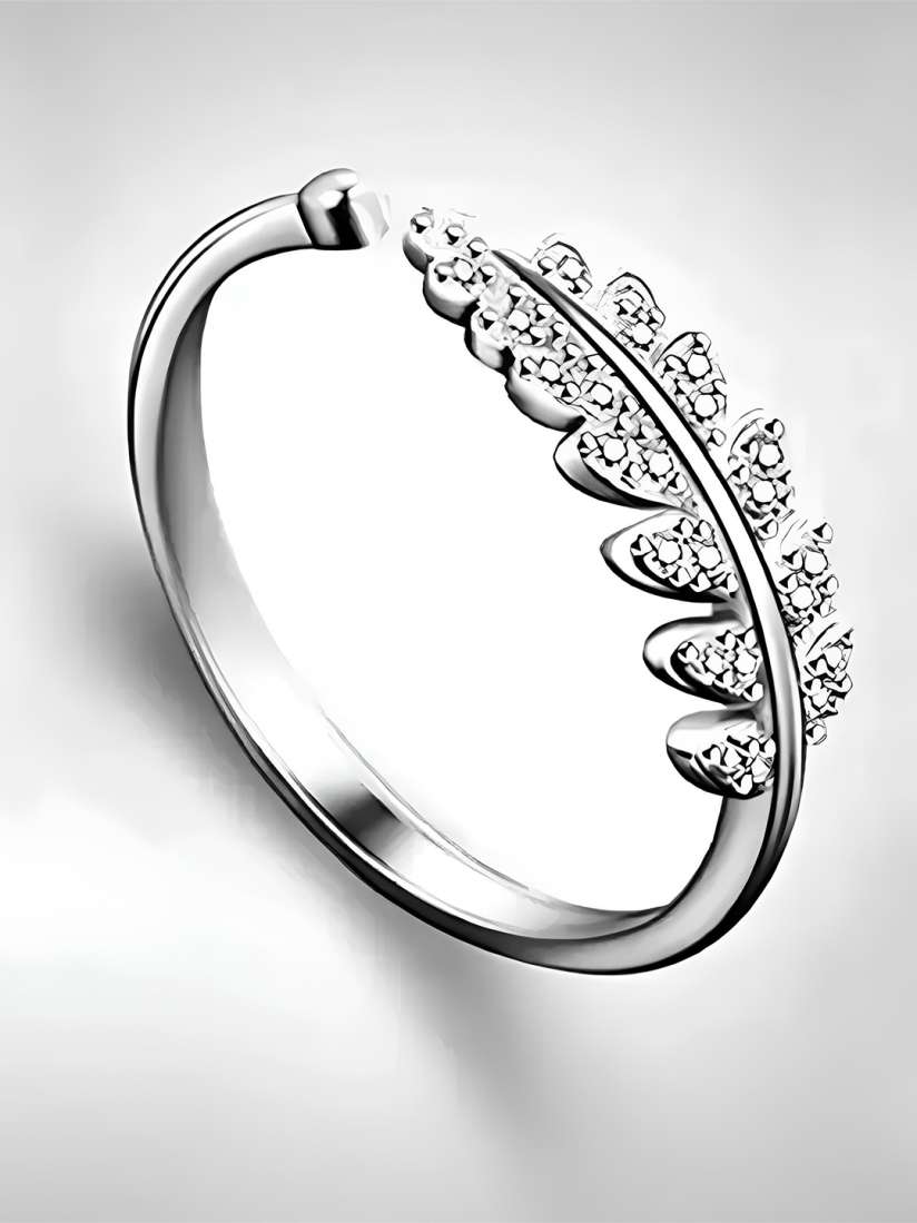 Buy KARISHMA KREATIONS Silver Plated CZ Studded Adjustable Finger Rings Ring for Women 26869406 Myntra
