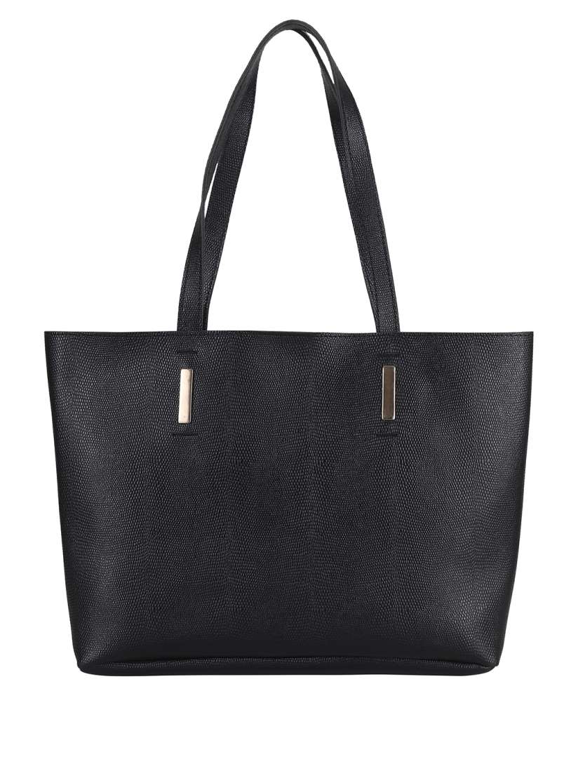 Buy DressBerry Black Textured Shopper Shoulder Bag Handbags for Women 26871348 Myntra