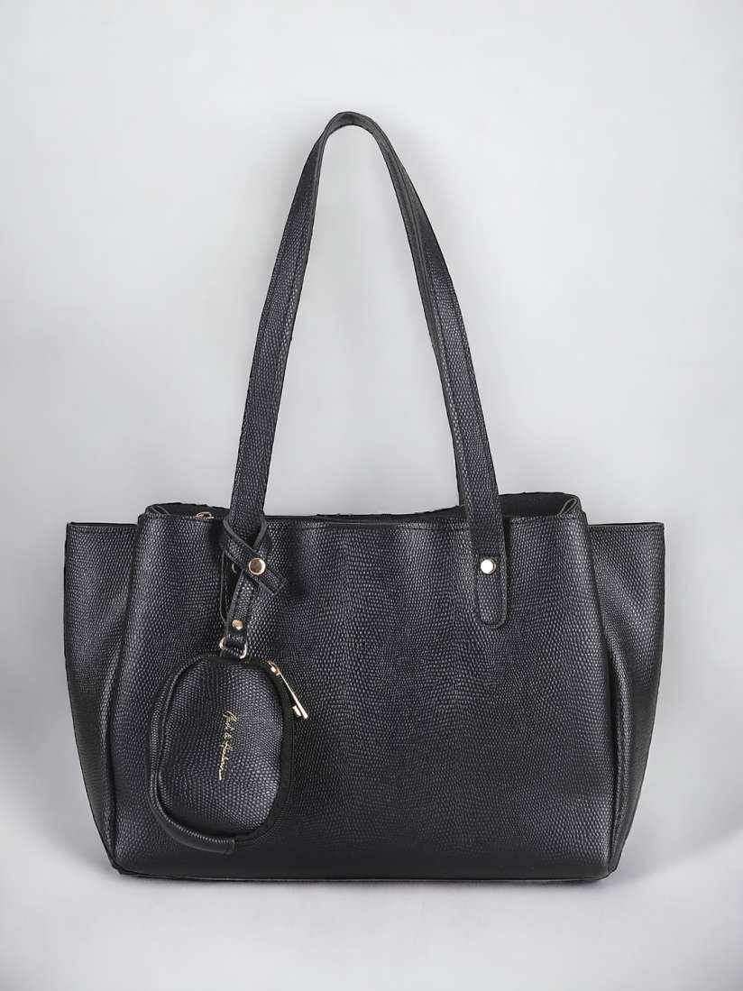 Buy Mast Harbour Black Textured Shoulder Bag Handbags for Women 26872140 Myntra