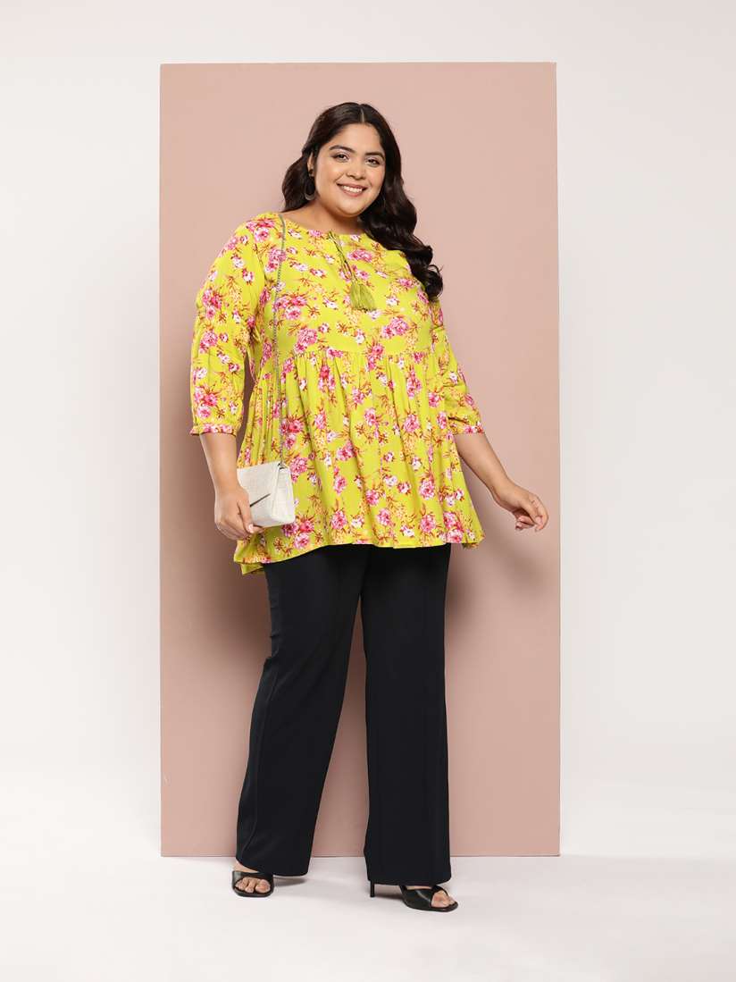 Myntra plus size kurtis top