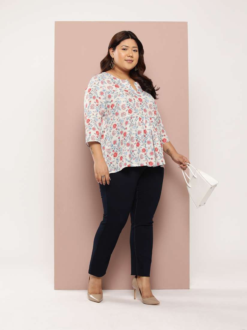 Myntra plus size kurtis top