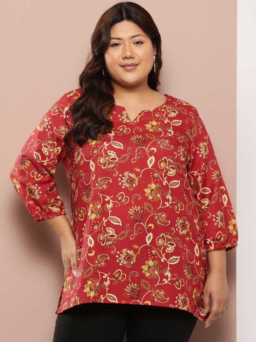 Buy Sztori Plus Size Floral Printed Kurti Kurtis for Women 26872466 Myntra