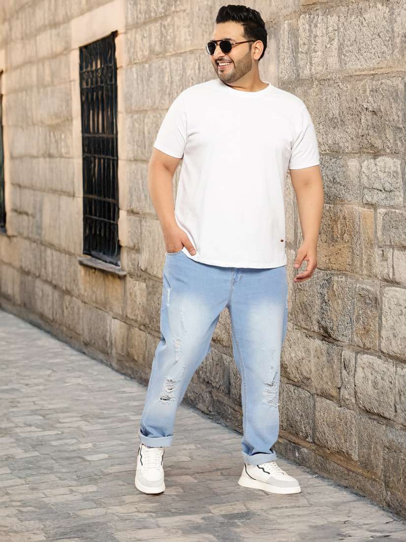 Buy Sztori Men Plus Size Skinny Fit Highly Distressed Stretchable Jeans Jeans for Men 26872672 Myntra