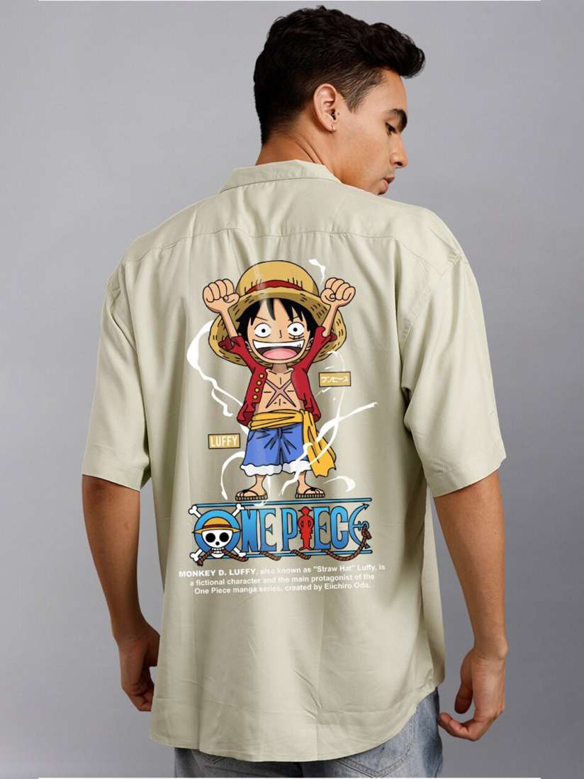 Buy PRONK Luffy One Piece Printed Relaxed Oversized Casual Shirt Shirts for Men 26873942 Myntra