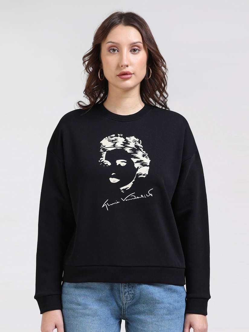 Buy Gloria Vanderbilt Graphic Printed Round Neck Terry Sweatshirt Sweatshirts for Women 26877246 Myntra