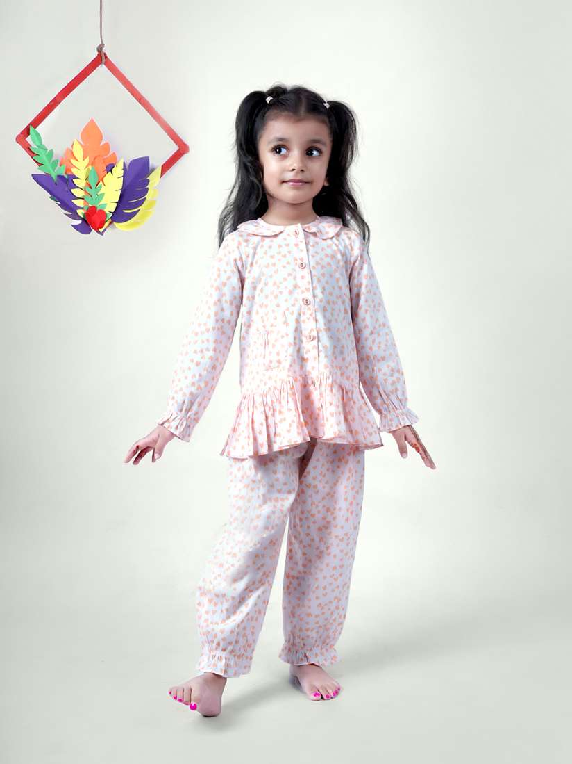 Buy Little Llama Girls Printed Pure Cotton Night suit Night suits for Girls 26881304 Myntra