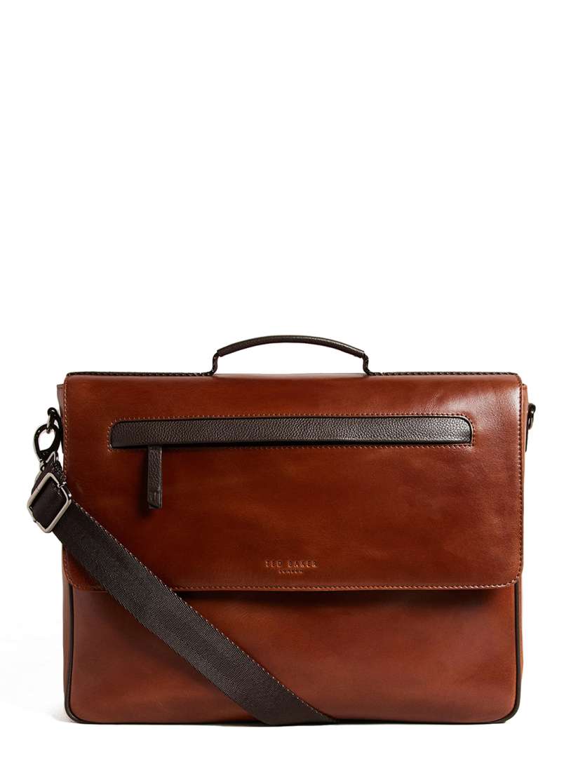 Leather laptop bag ted baker discount