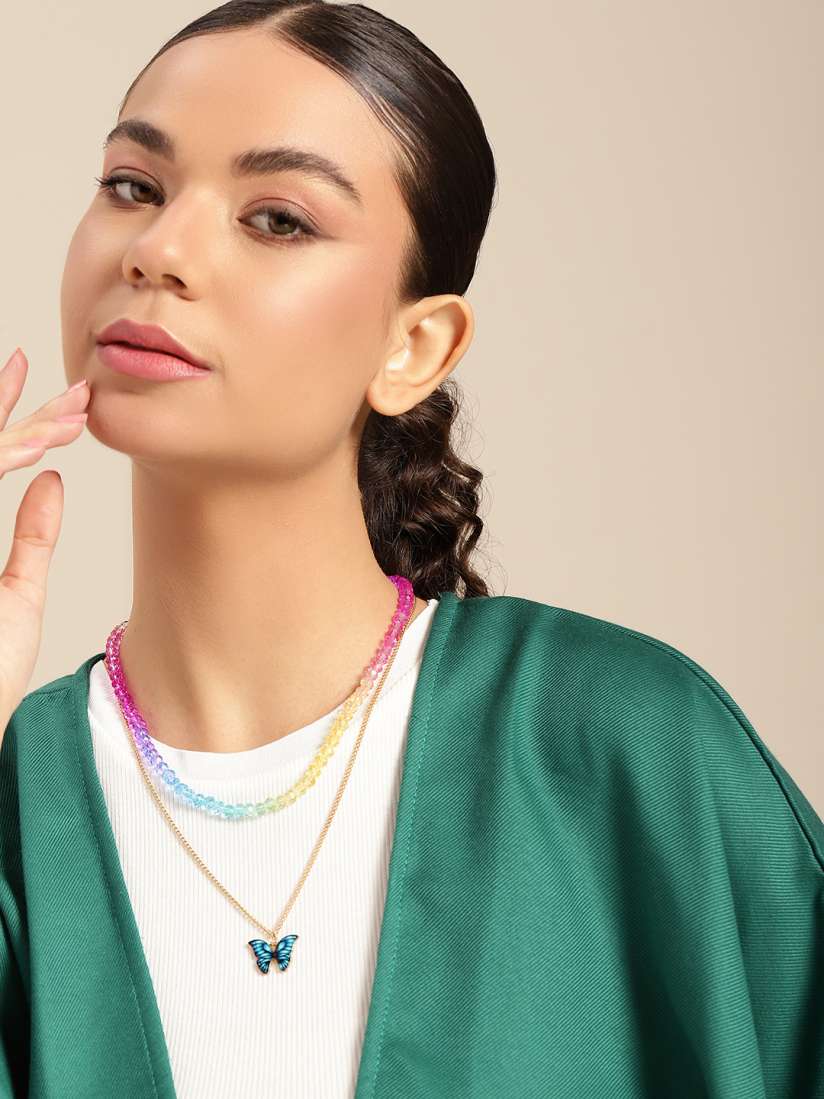 Gold plated statement necklace best sale