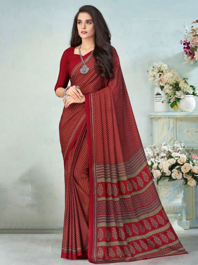 Myntra crepe silk sarees clearance