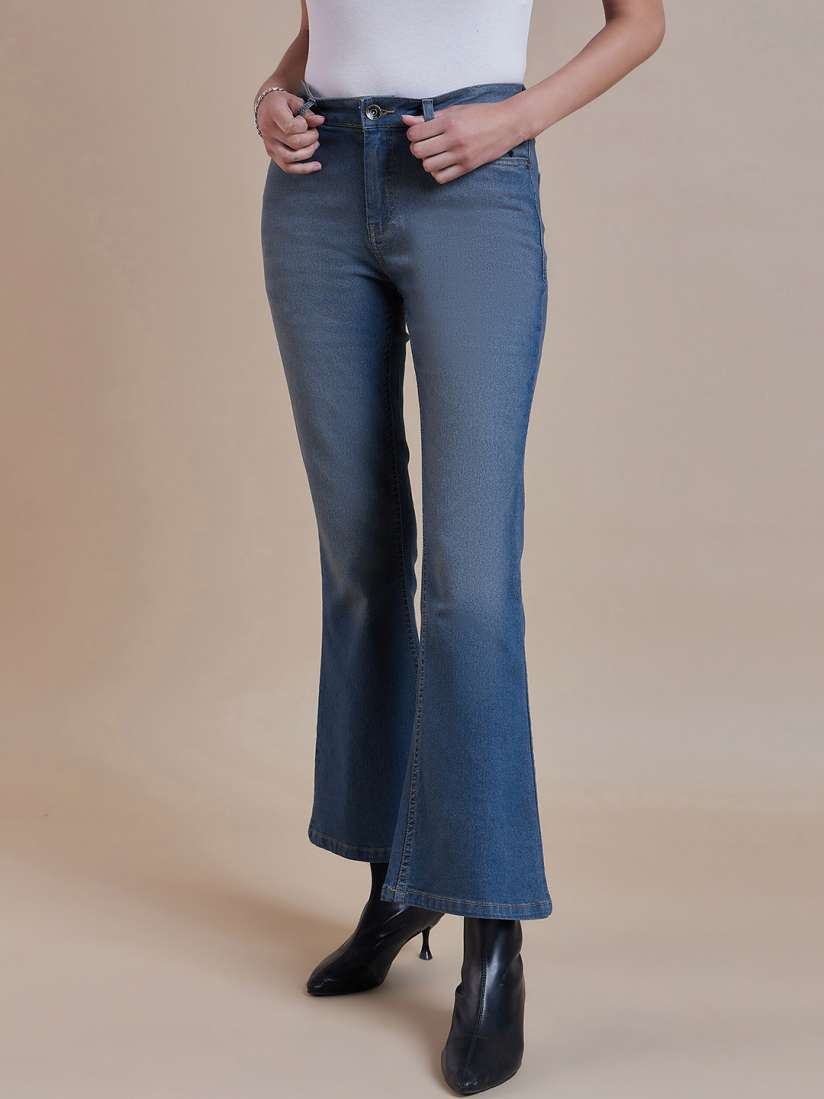 Buy The Roadster Lifestyle Co. Women No Fade Clean Look Stretchable Comfort Flared Jeans Jeans for Women 26901746 Myntra