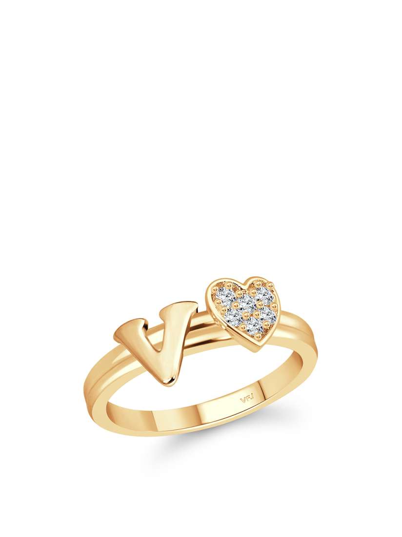 V name gold ring sale