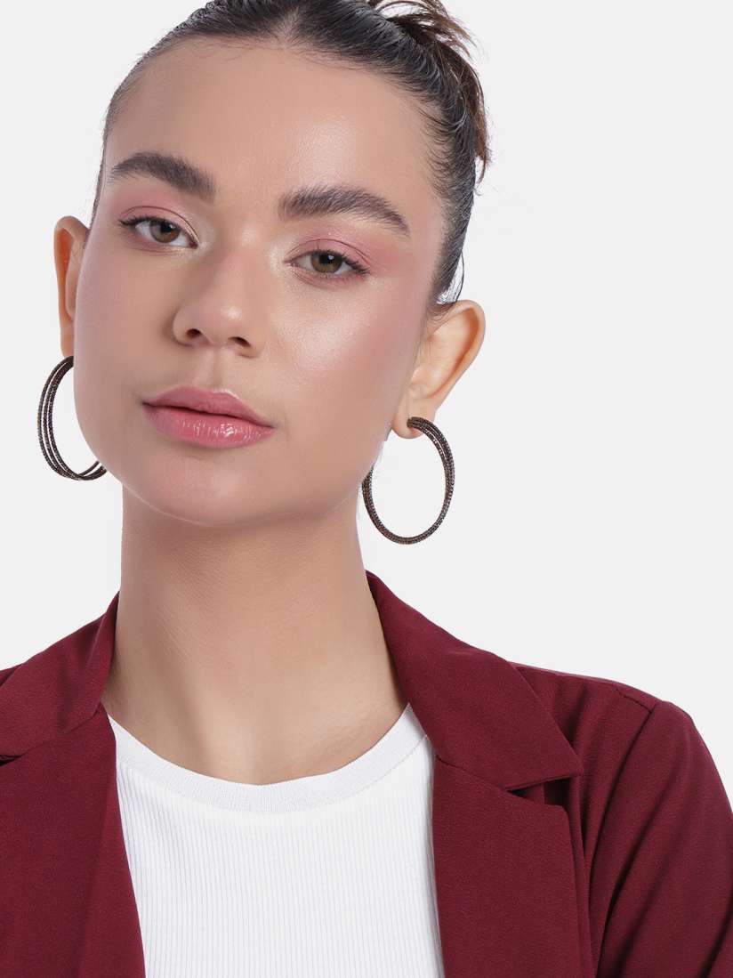 Buy DressBerry Women Circular Hoop Earrings Earrings for Women 26917180 Myntra
