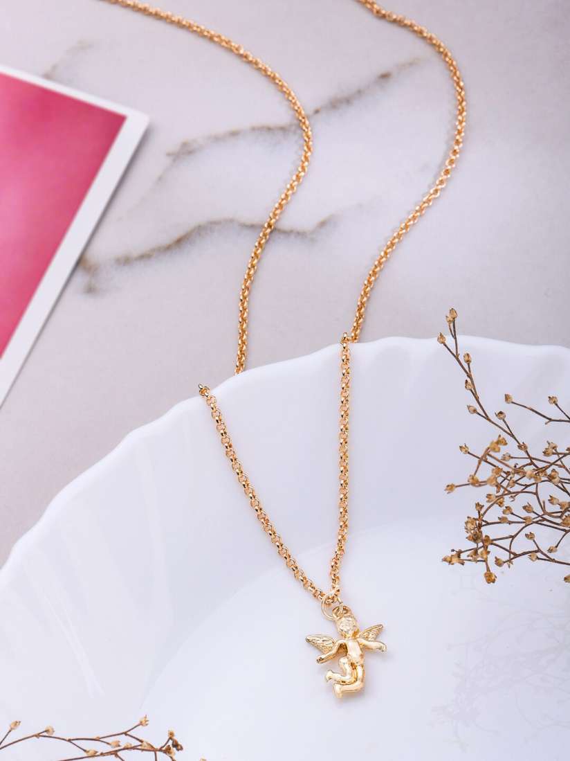 Buy VIRAASI Gold Plated Pendant With Chain Pendant for Women 26917416 Myntra