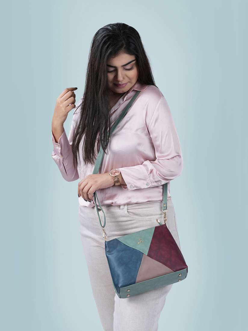 Buy Mochi Colourblocked Structured Sling Bag Handbags for Women 26928944 Myntra