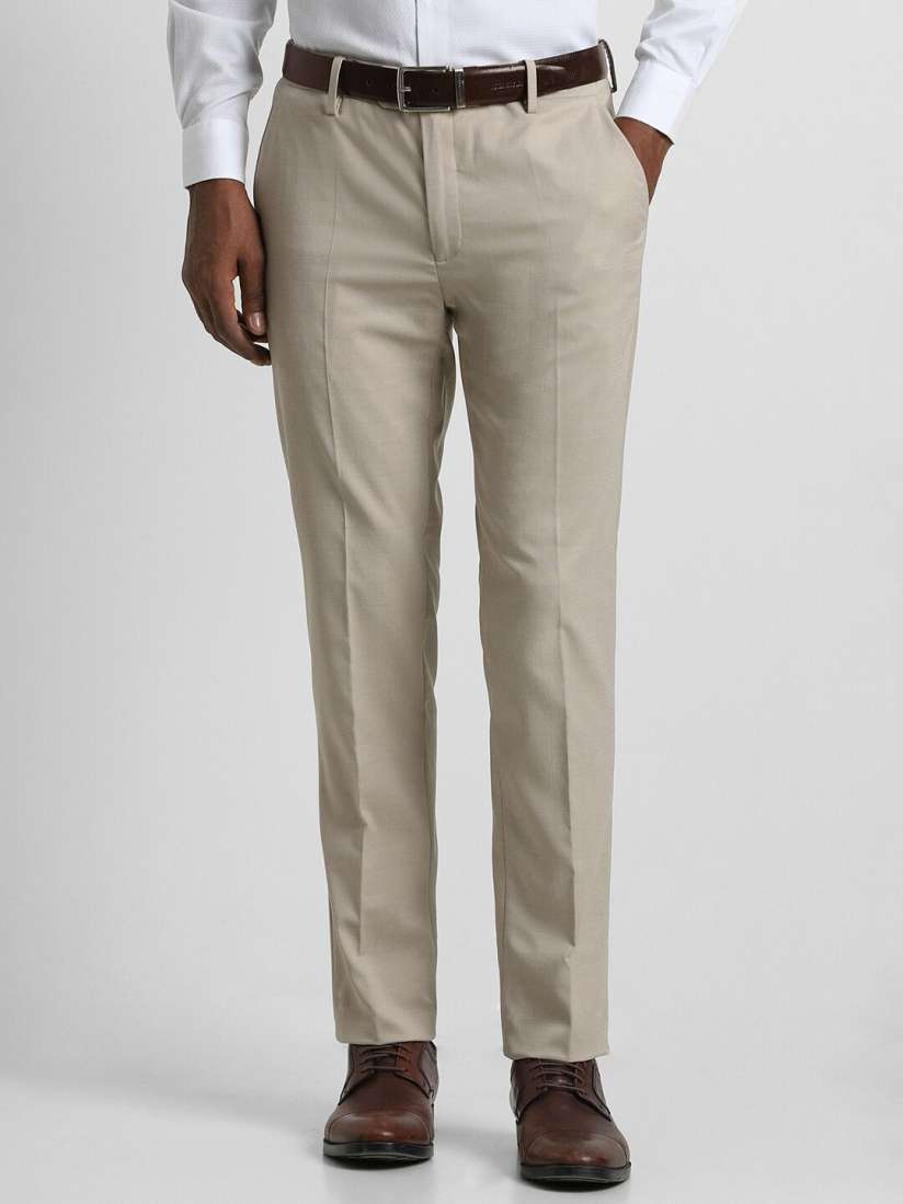 Buy Peter England Men Textured Slim Fit Formal Trousers Trousers for Men 26929298 Myntra