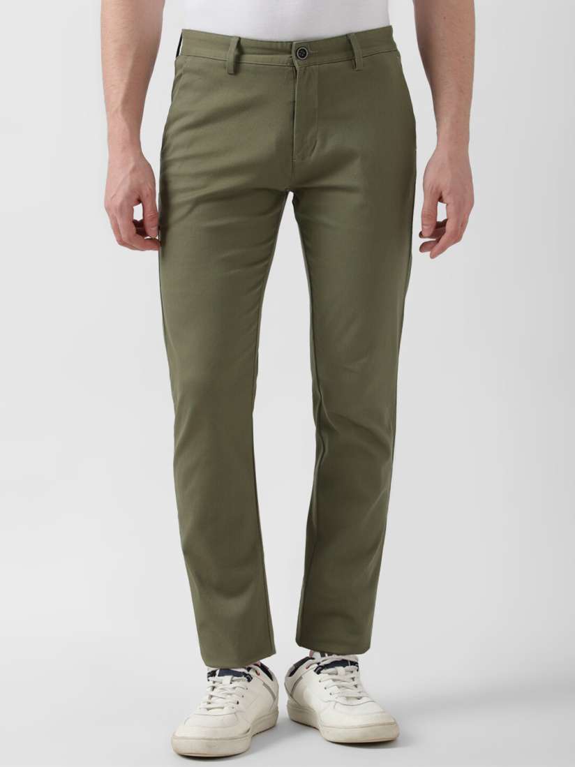 Buy Peter England Casuals Men Slim Fit Cotton Trousers Trousers for Men 26929394 Myntra