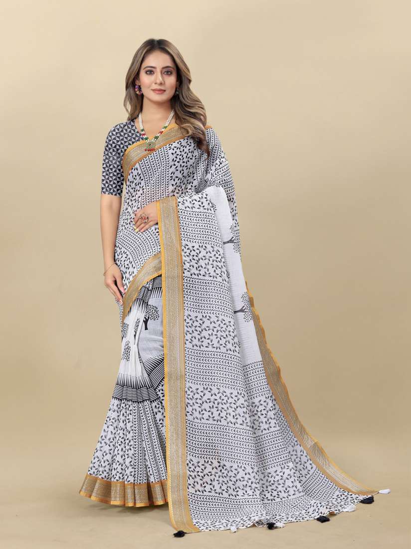 Myntra linen sarees deals