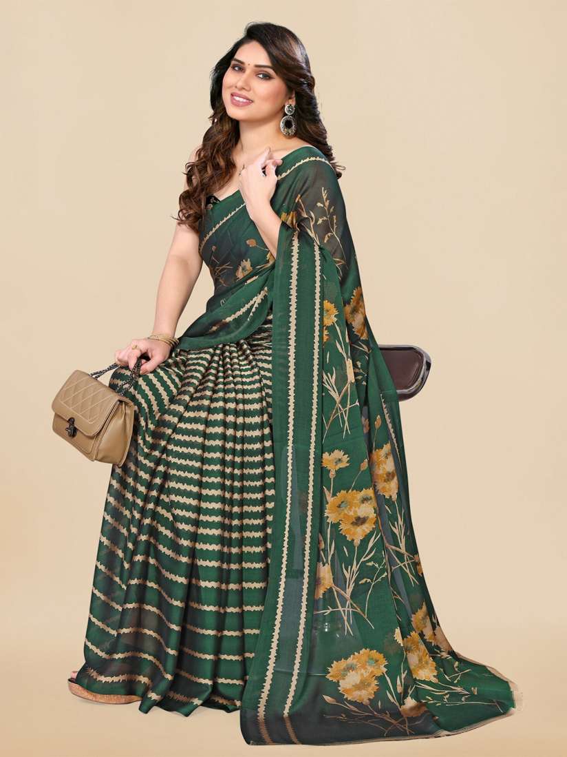 Buy KALINI Floral Printed Half Half Saree Sarees for Women 26931042 Myntra
