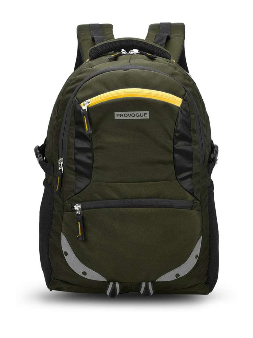 Buy Provogue Unisex Olive Green Backpack with Reflective Strip Backpacks for Unisex 26931298 Myntra