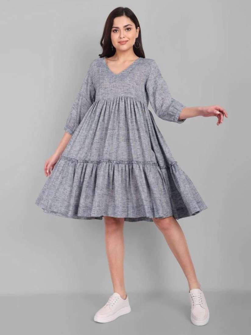 Knee length one piece dress myntra store