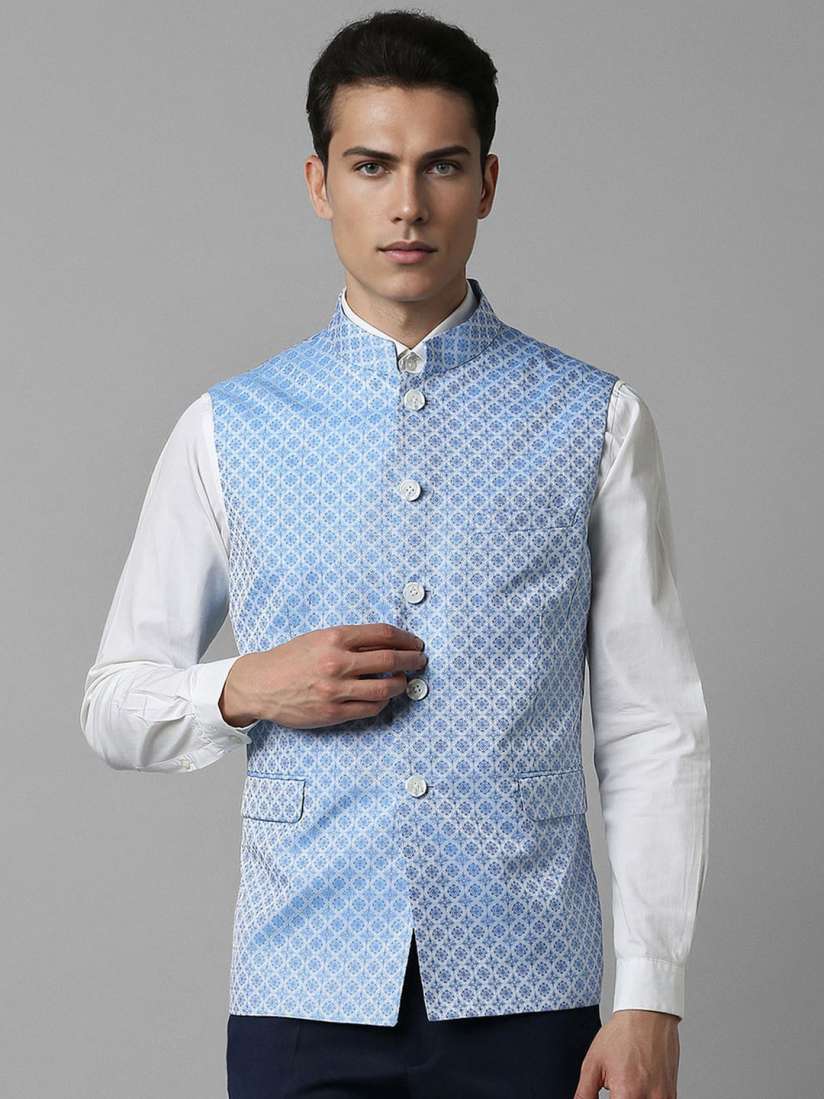 Buy Louis Philippe Printed Slim Fit Nehru Jacket Nehru Jackets for Men 26950720 Myntra
