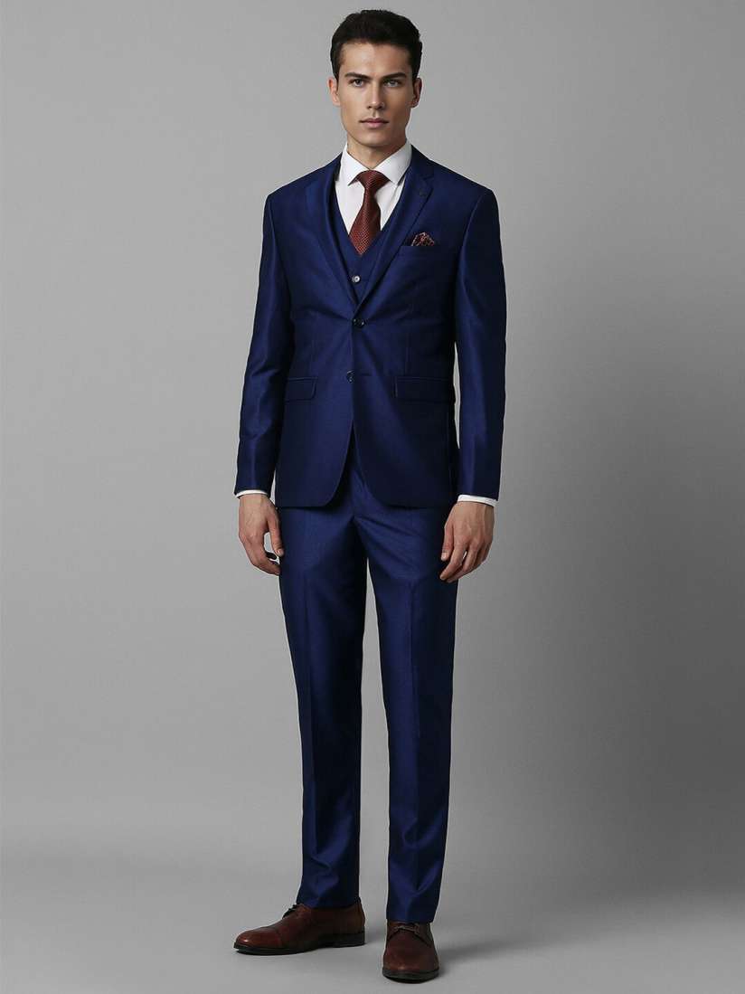 Buy Louis Philippe Printed Slim Fit Single Breasted Three Piece Formal Suit Suits for Men 26951834 Myntra