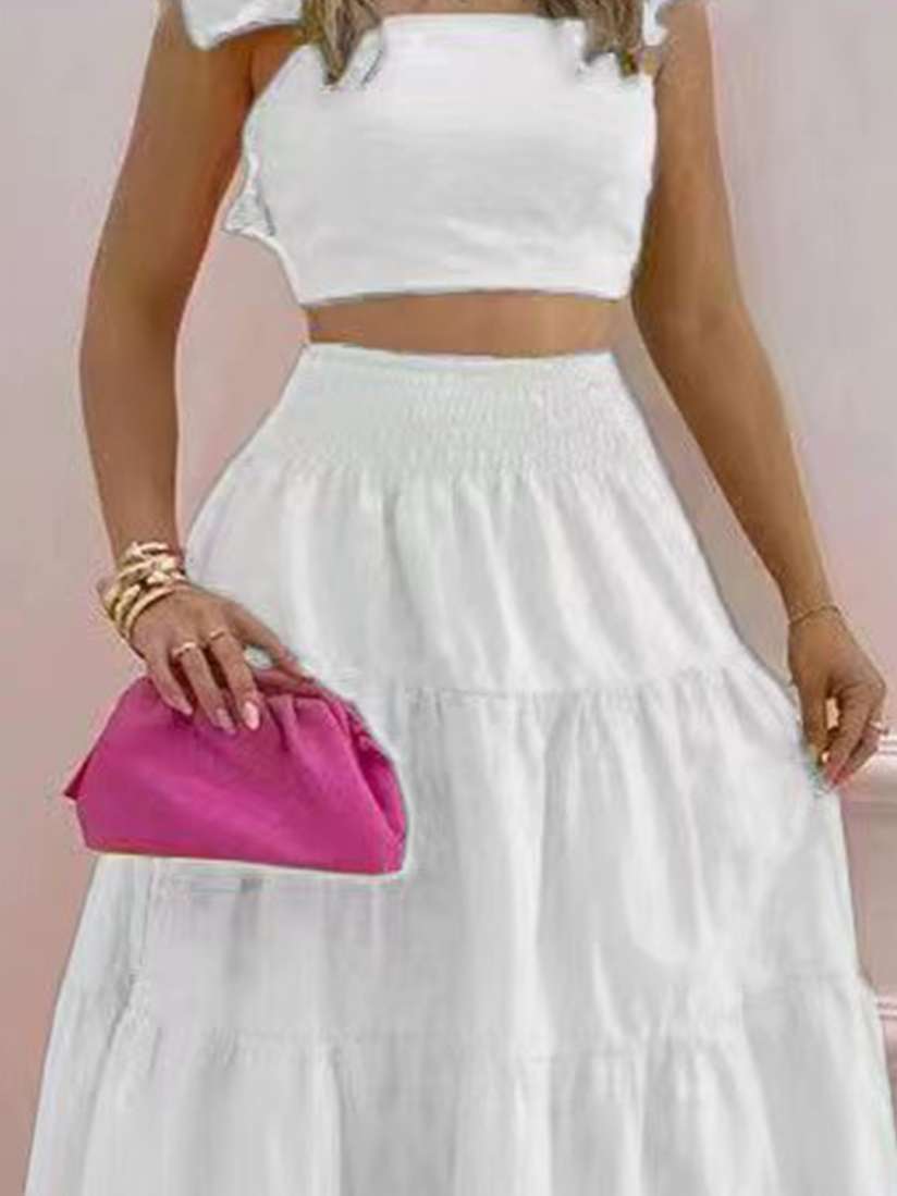 Crop top and long skirt 60 cheap