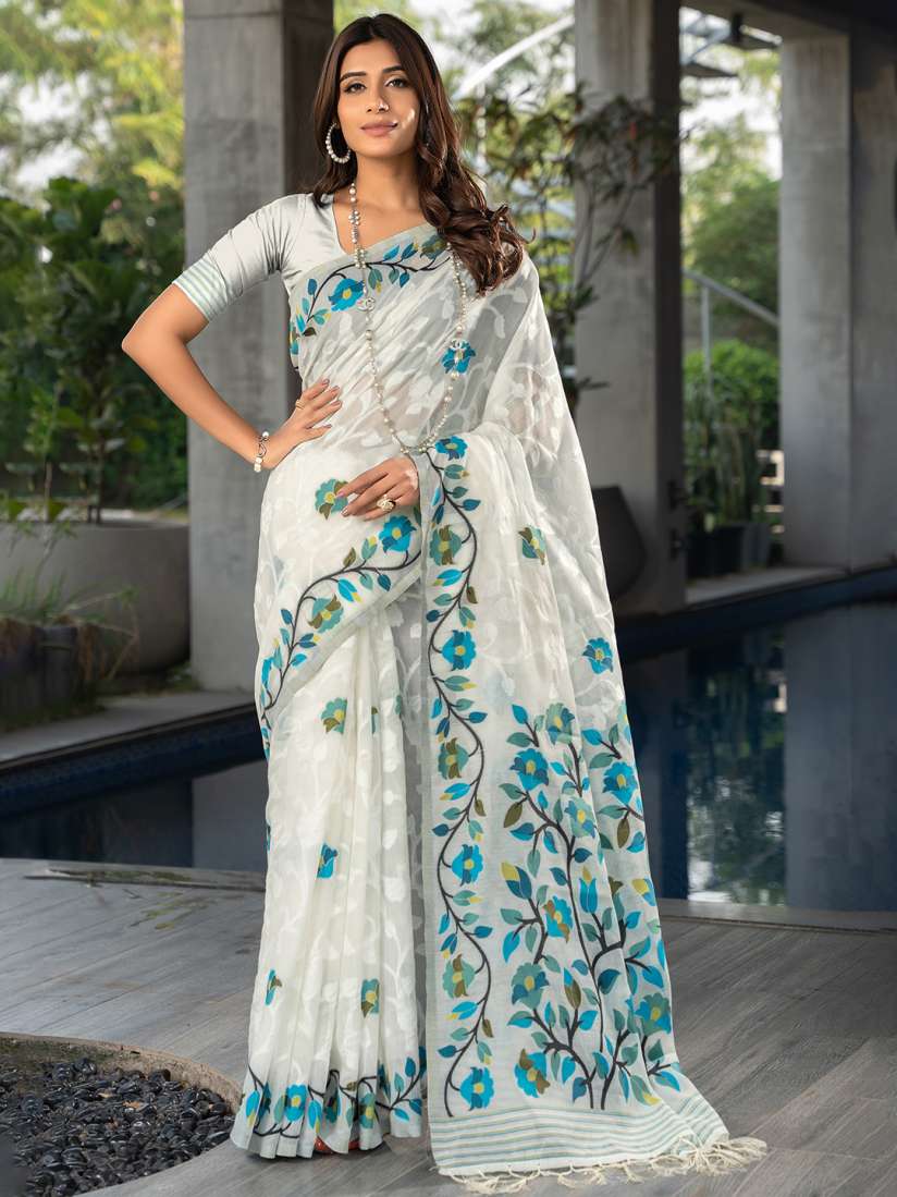Buy Jinal Jinal Floral Woven Design Saree Sarees for Women 26960060 Myntra