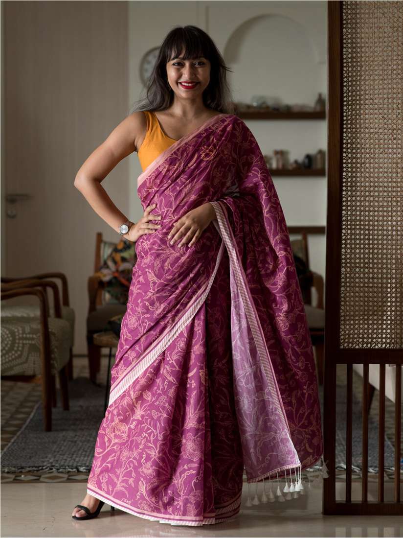 Myntra pure cotton sarees hot sale