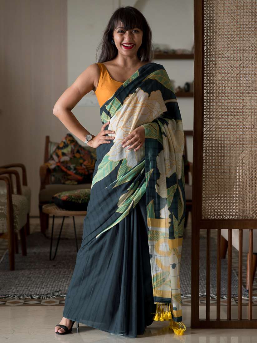 Myntra pure cotton sarees hot sale