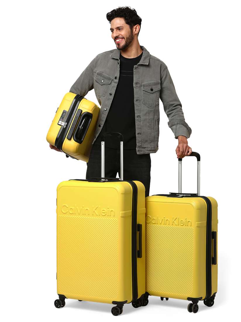 Buy Calvin Klein EXPRESSION Range Safty Yellow Hard 28 Large Luggage Trolley Bag for Unisex 26964468 Myntra