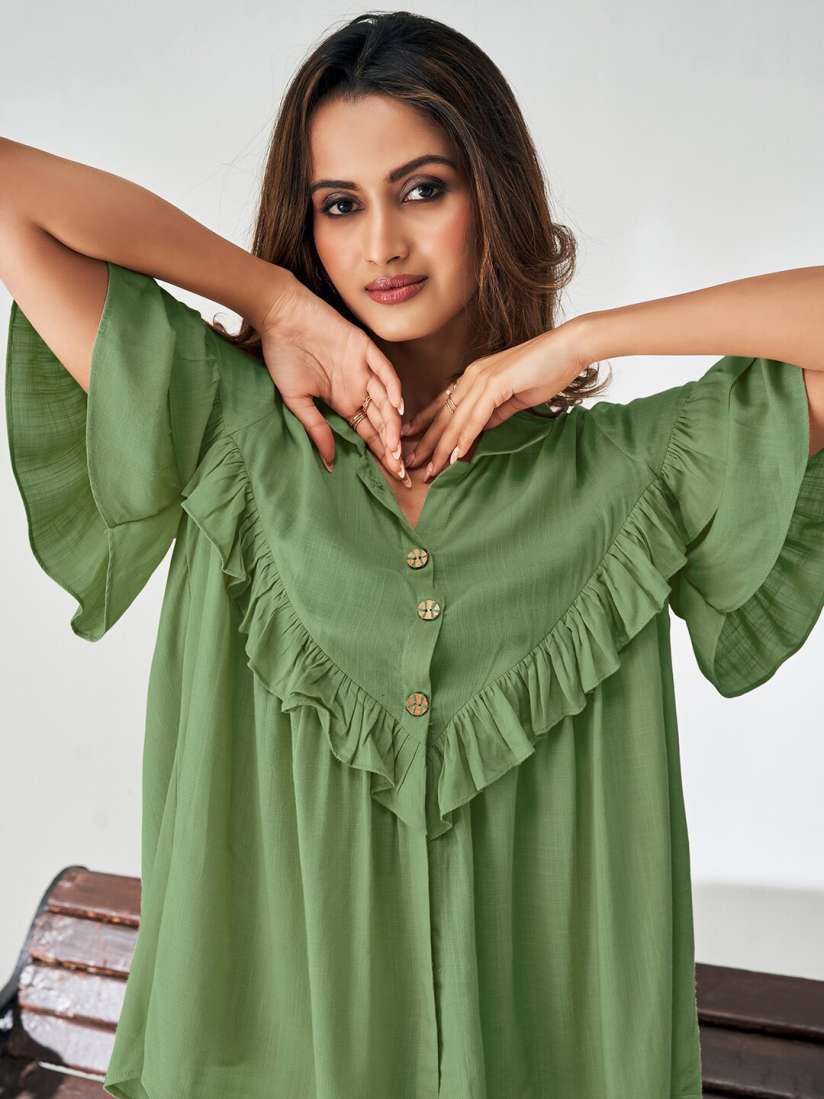 Buy DRESOUL Ruffled Top With Palazzo Co Ords for Women 26965148 Myntra