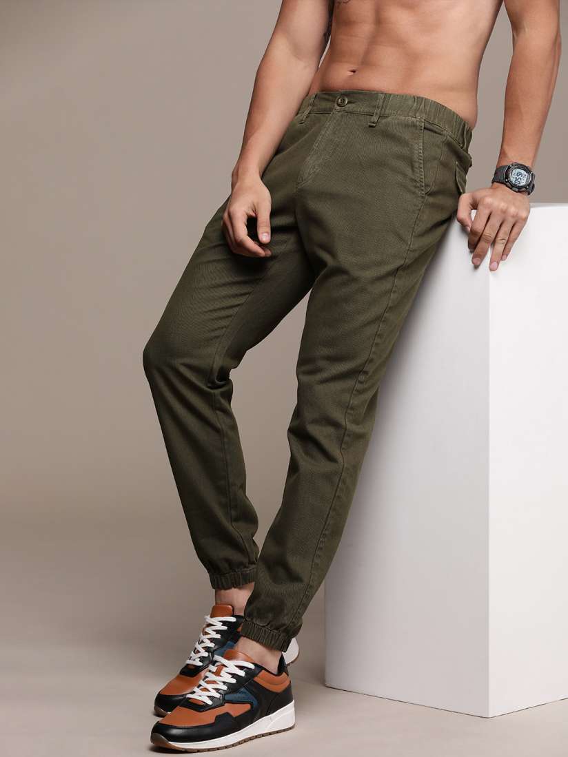 Buy Roadster Men Relaxed Fit Pure Cotton Joggers Trousers for Men 26966028 Myntra