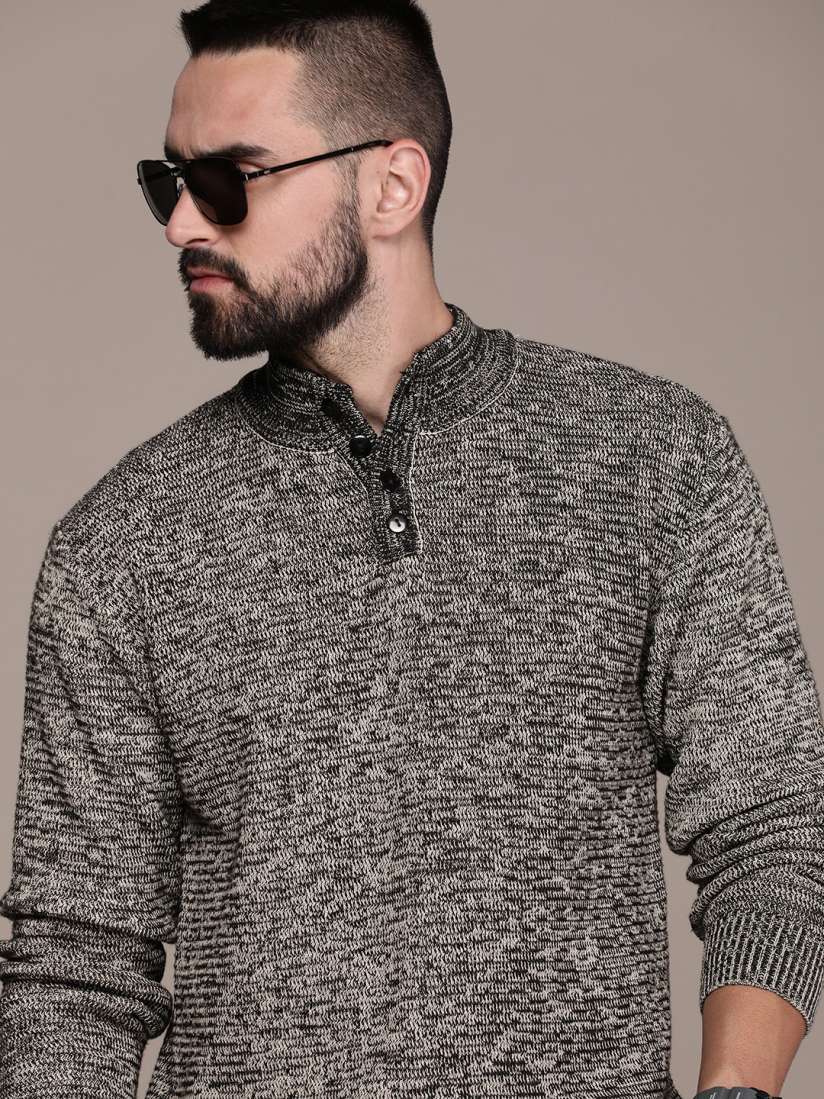 Buy Roadster Men Abstract Cotton Pullover Sweater Sweaters for Men 26968272 Myntra