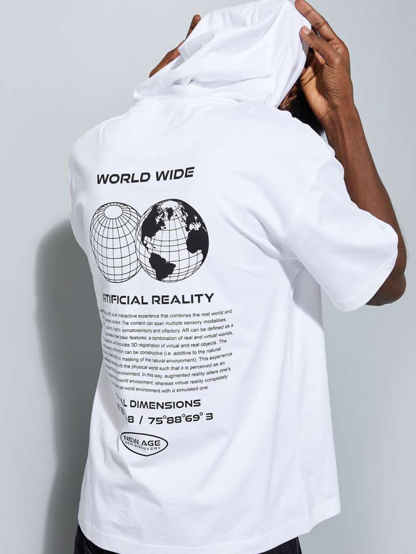 Hooded t shirt myntra store