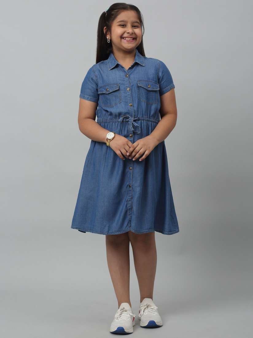 Buy Cantabil Girls Denim Cotton Shirt Dress Dresses for Girls 26977598 Myntra