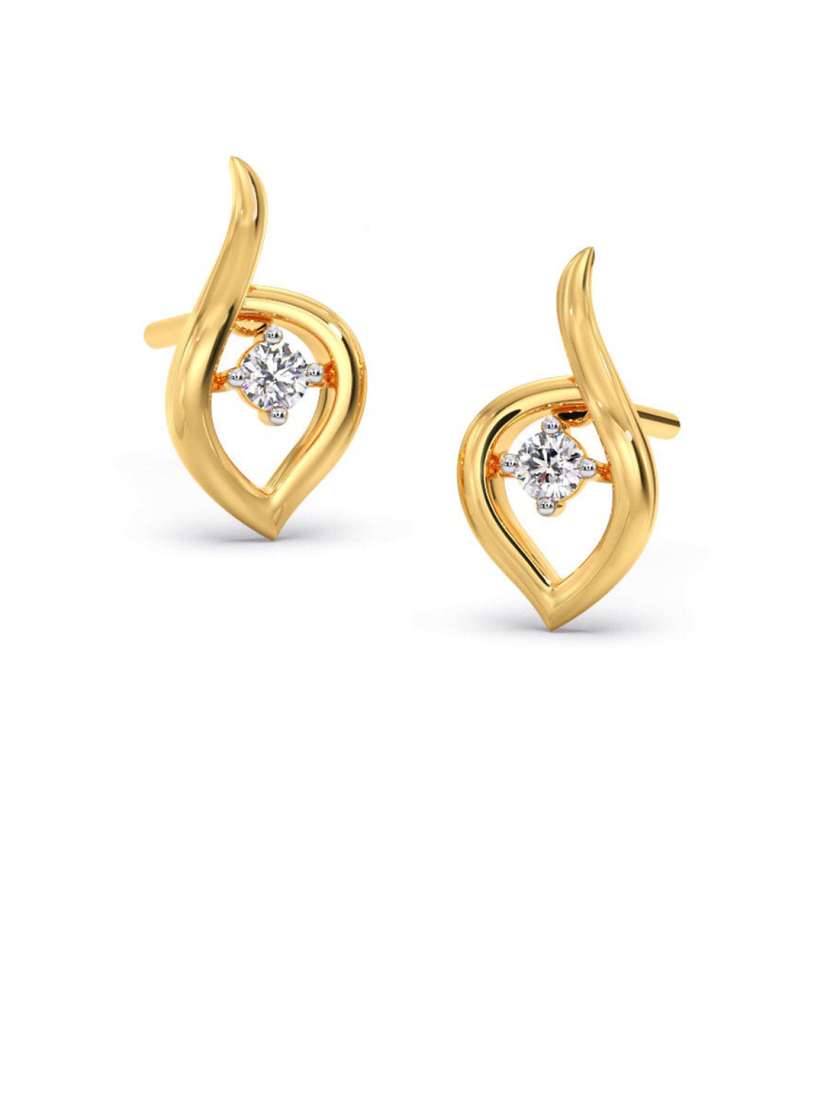 Buy CANDERE A KALYAN JEWELLERS COMPANY 18KT Gold Diamond Studded Earrings 0.52gm Earrings Diamond for Women 26978994 Myntra