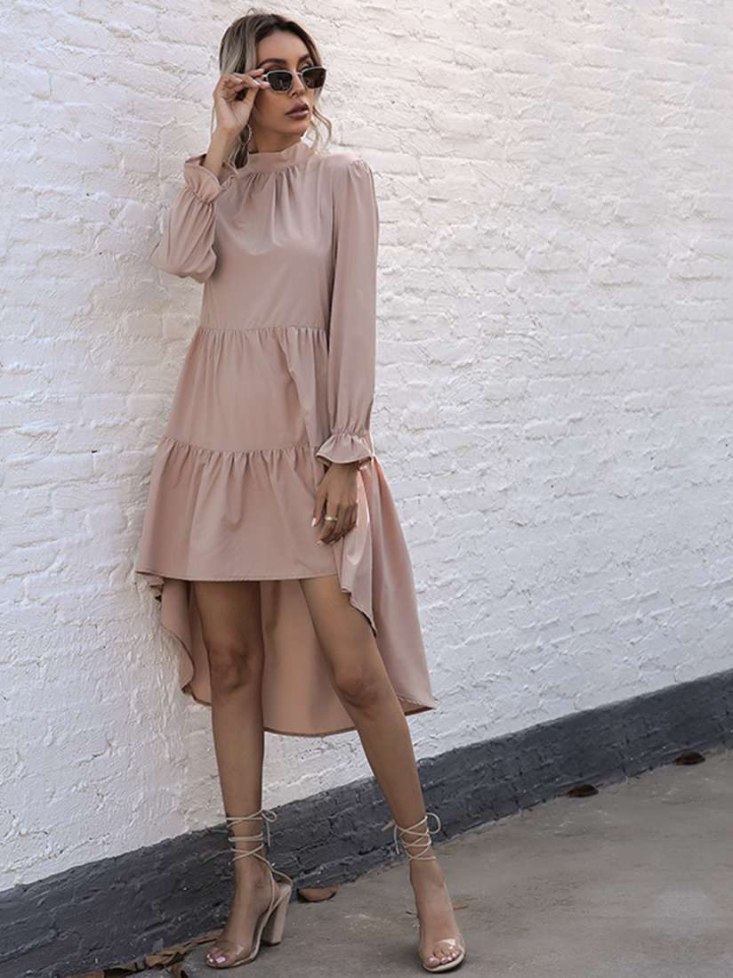 Buy StyleCast Khaki Bell Sleeve Layered A Line Midi Dress Dresses for Women 26987510 Myntra