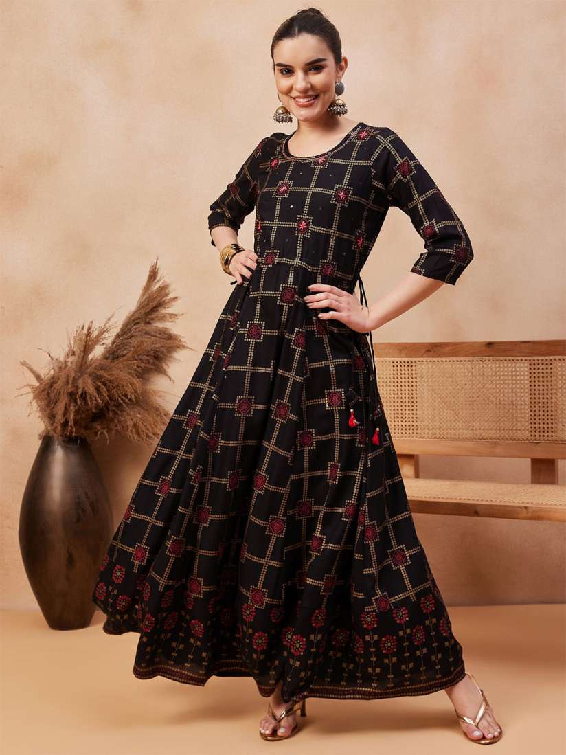 Black ethnic dress online