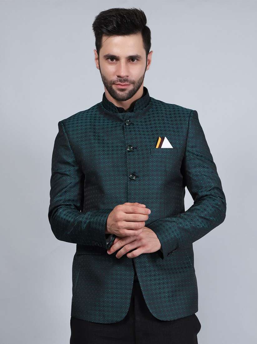 Printed bandhgala blazer online