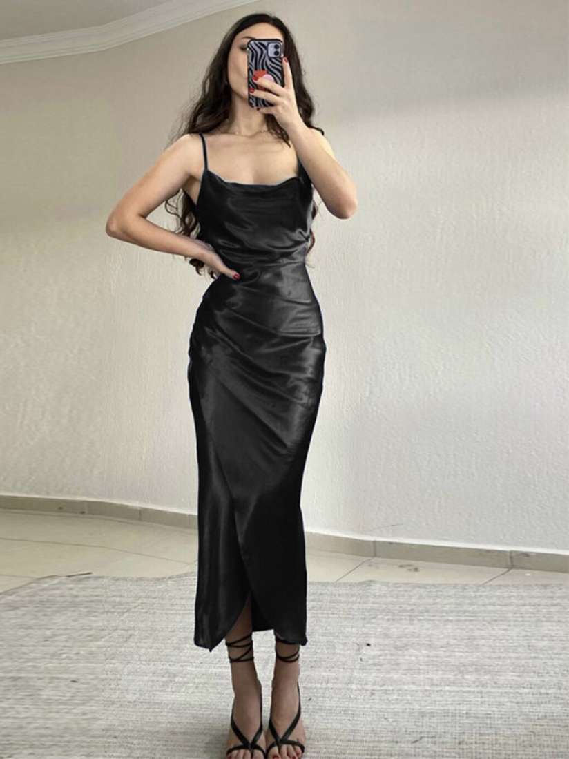 Buy StyleCast Black Shoulder Straps Sleeveless Maxi Dress Dresses for Women 27010652 Myntra